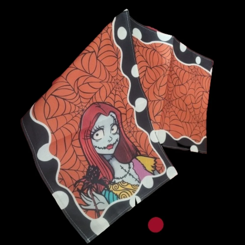 The Nightmare Before Christmas Orange and Black Halloween Scarf 72